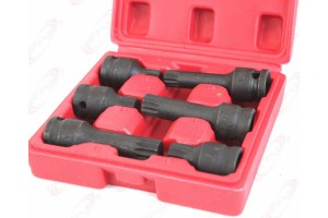 6pc 1/2" Sq Drive Impact Spline Socket Bit Set M18 M16 M14 for auto shop